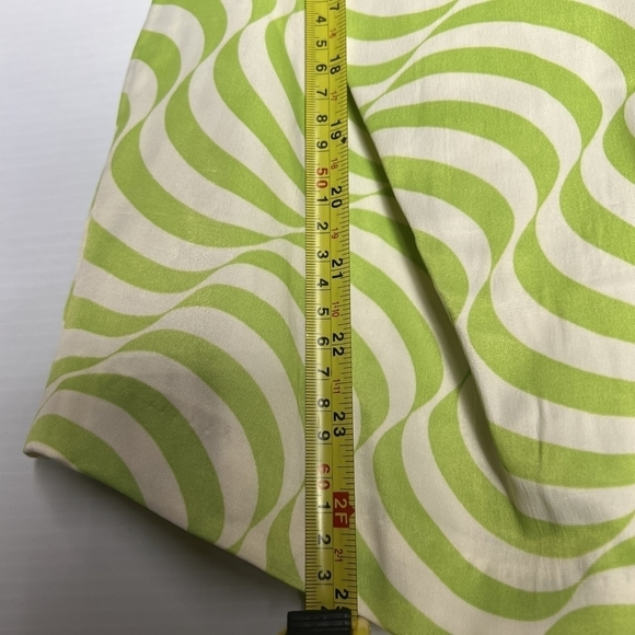 NWT ZARA Sz M Satin Effect Sleeveless Strappy green Striped Printed Short Dress - Picture 4 of 4